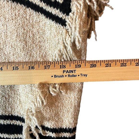 Kensie Fuzzy Mixed Media Cowl Neck Sweater Aztec Southwestern Fern Combo Size S - Picture 7 of 9